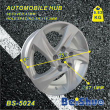 5h*114.3mm Aluminium Wheel Hub with Silver Surface